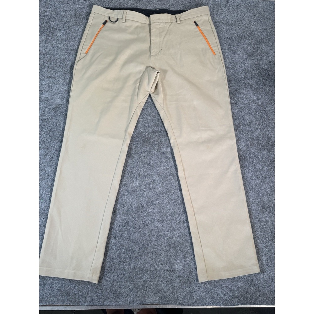 Aztech Mountain Aspen Pants Men's Size 38 Ski Khaki Orange Zip Pockets
